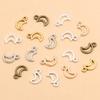 6 Colors 6*10mm Mini Hollow Moon Charm Alloy Pendants for Necklaces & Bracelets