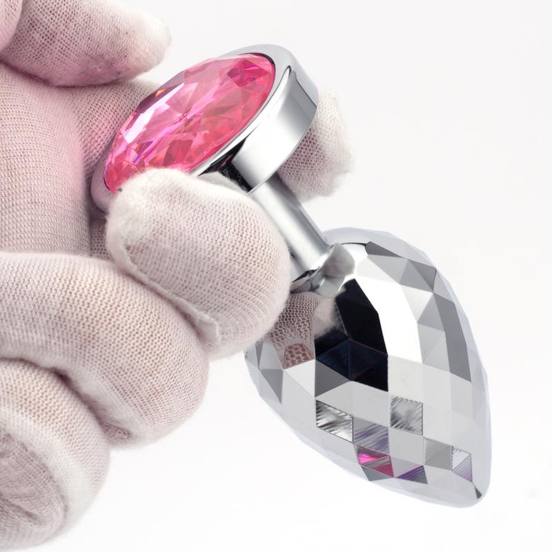 New Couples Small Anal Plug Round Shaped Crystal Metal Butt Plug Stimulator Prostate Massager Anus Sex Toys For Women and Men
