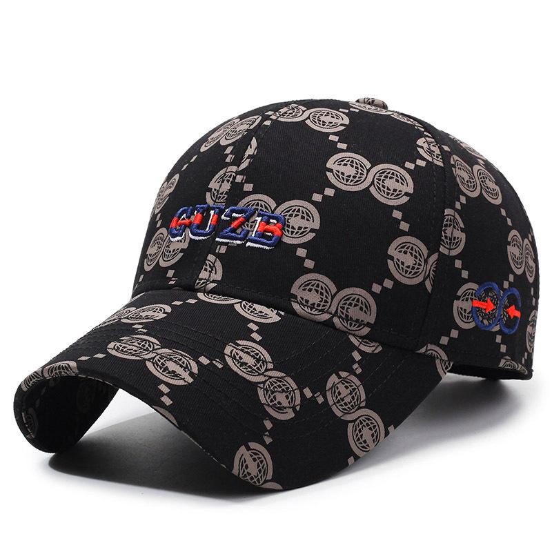 

New letter genuine baseball cap big head circumference showing face small men and women couple cap spring and summer sunshade Adjustable чорний