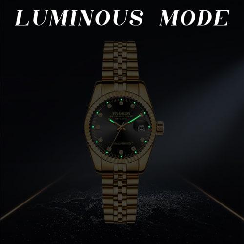 Women's Japanese-made Waterproof Quartz Watch: Retro Bangle Watch with Luminous Circular Dial, Date Display, Antique Stainless Steel, Simple and Popul