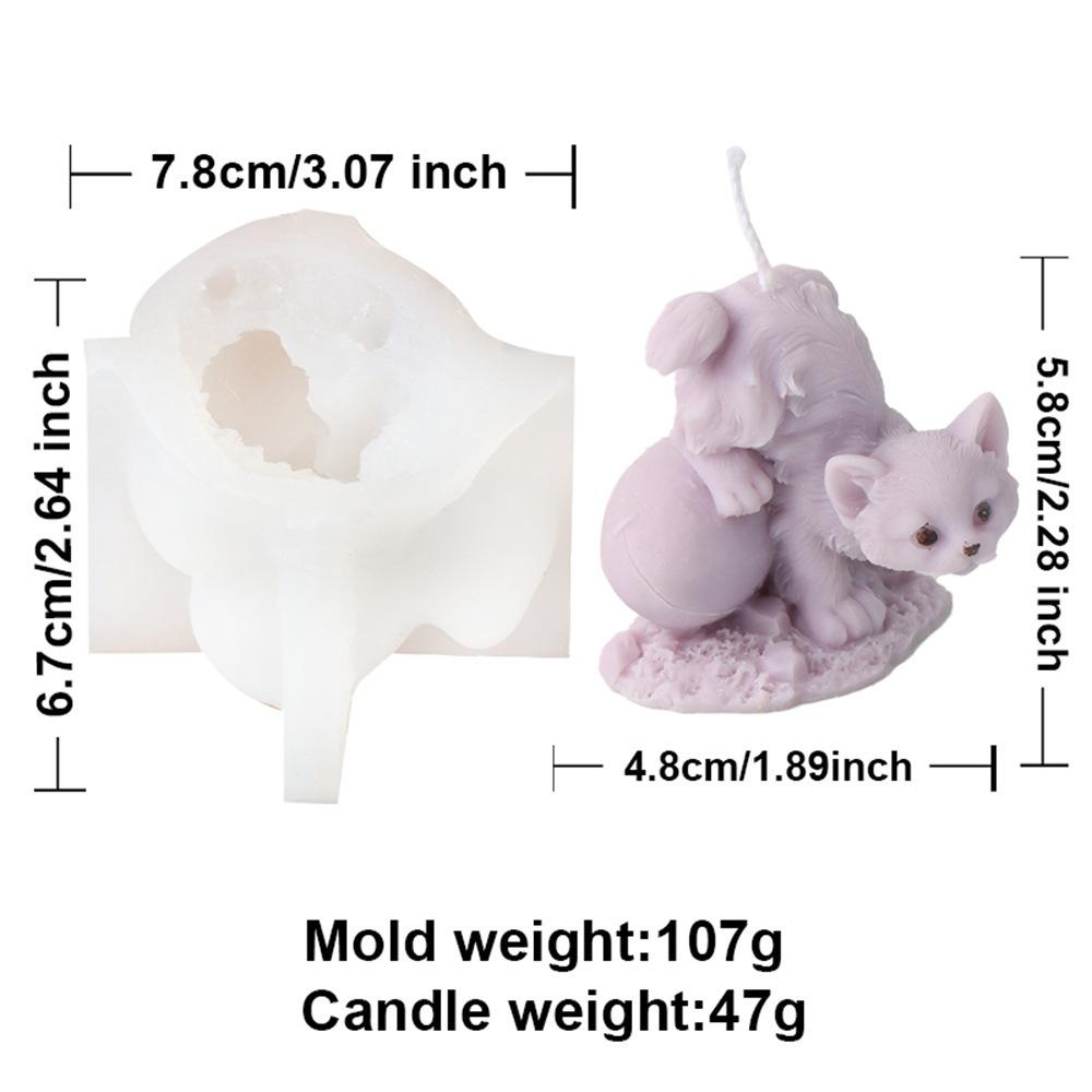 3D Panda Frog Candle Mold Handmade Cute Animal Soap Aromatherapy Mold Lively Squirrel Gypsum Resin Pendant Desktop Decoration