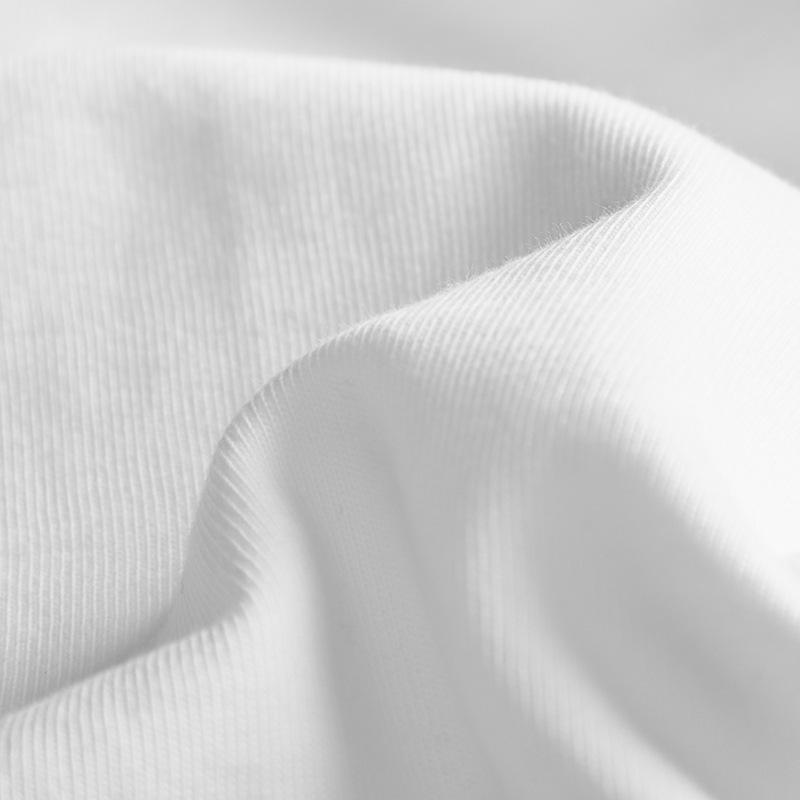 Round Neck Long Sleeve T-shirt Autumn Winter Cotton Loose Inner Wear Pure White Base Shirt Top