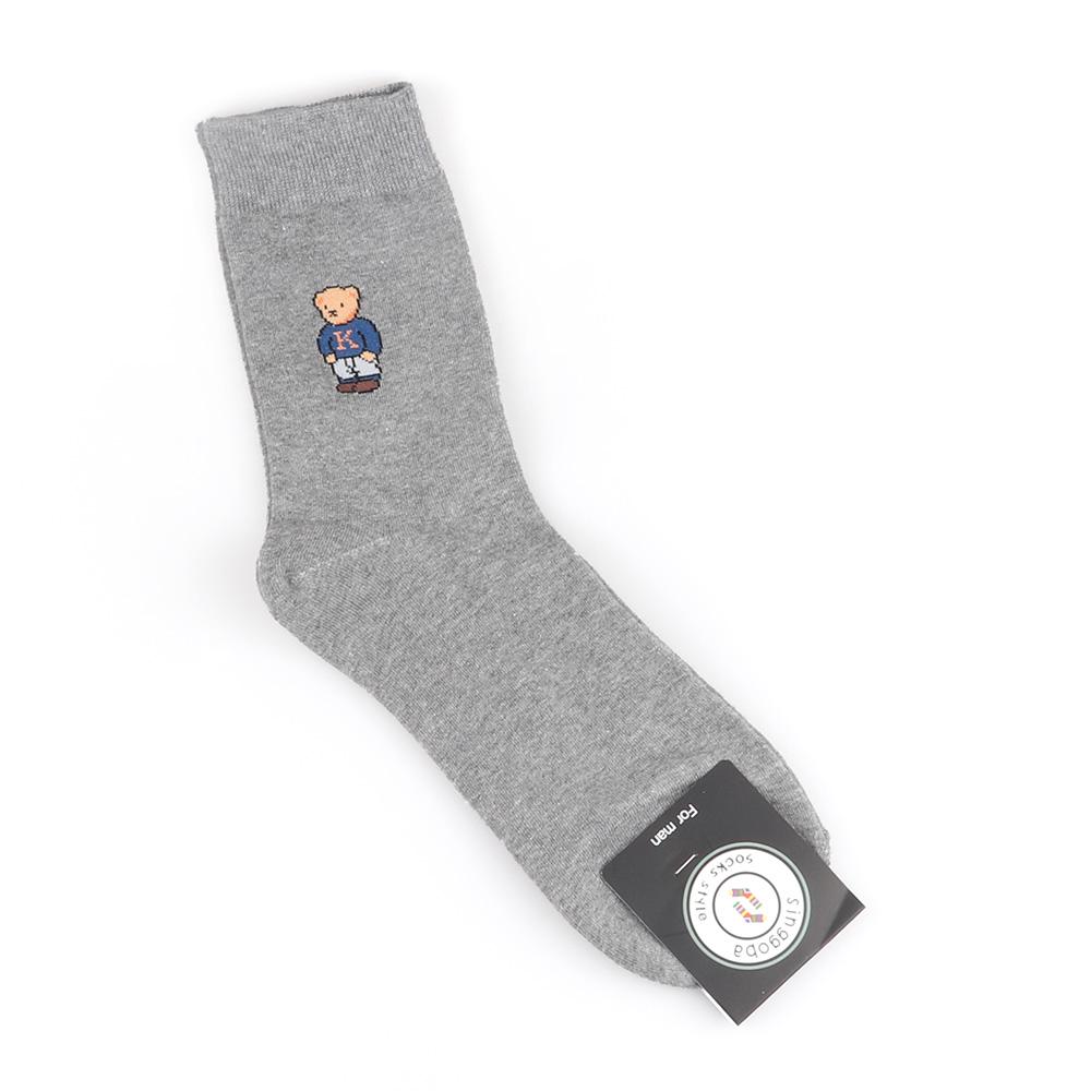 1 Ζευγάρι Κάλτσες Ανδρικές Κινούμενος Σχέδιο Αρκούδα Τζέντλεμαν Απλές Άνετες Αναπνεύσιμες Μήκους Μέσης Κνήμης Μοντέλα για Σχολή/Αθλητισμό Κάλτσες από Βαμβάκι