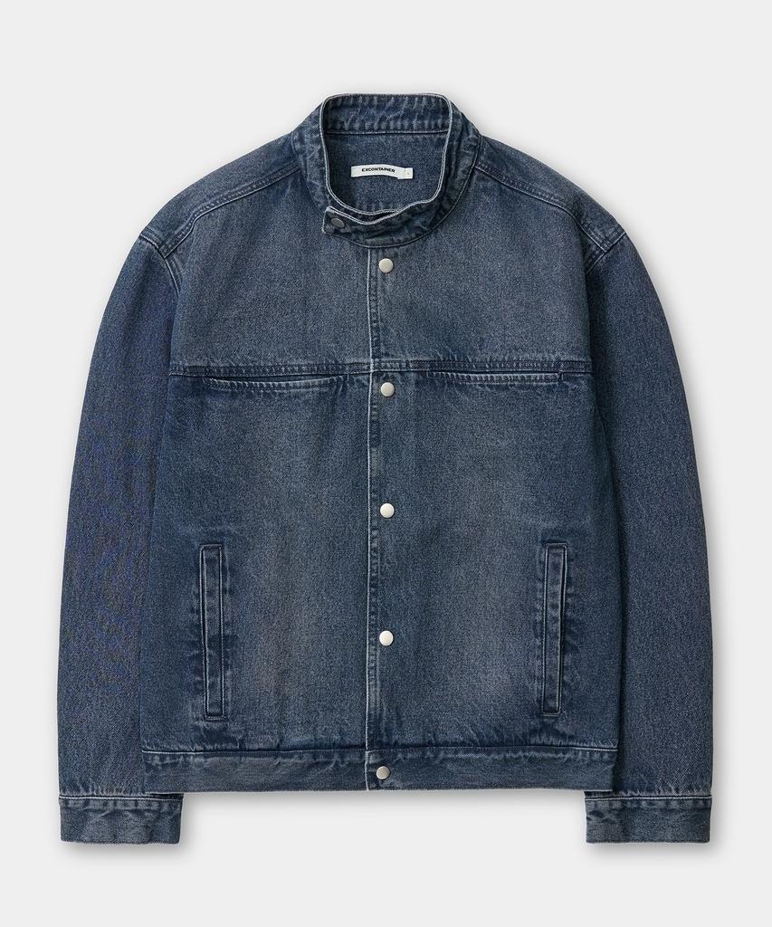 Excontainer Crop Field Denim Jacket (Washed Indigo)