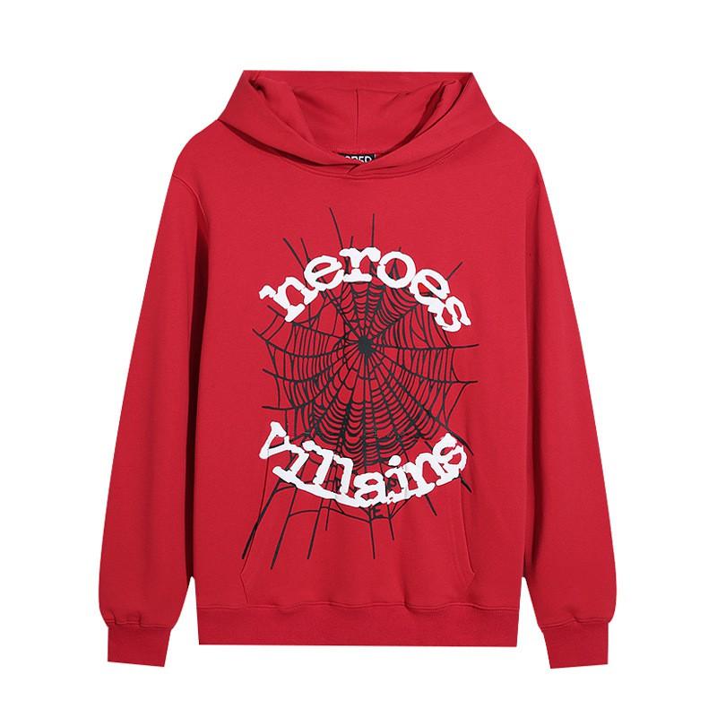Sp5der Streetwear Hoodie With 3D Puff Print 555555 Design Unisex Oversized Cotton Pullover Youth Casual Wear