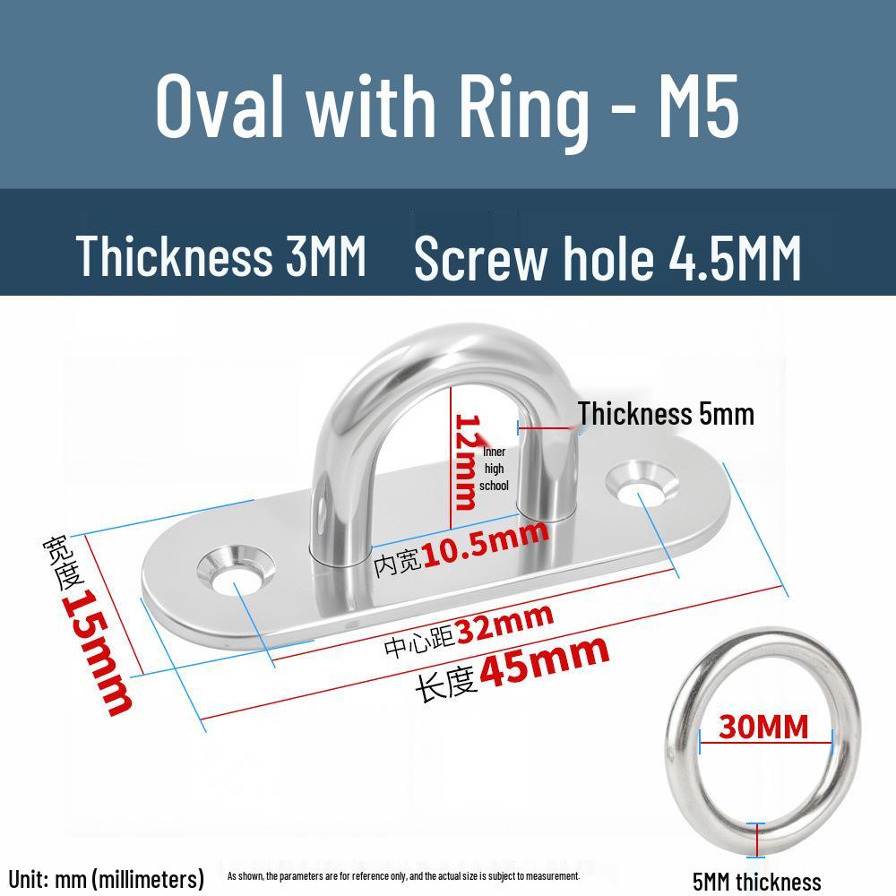 304 Stainless Steel U-Shaped Ceiling Fan Hook/Sandbag Hook/Lamp Hook/Yacht Hook/Lifting Hook with Hanging Ring
