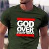Neues Sommer-Herrenmode-T-Shirt God Over Everything Aufgedrucktes Herren-T-Shirt Top