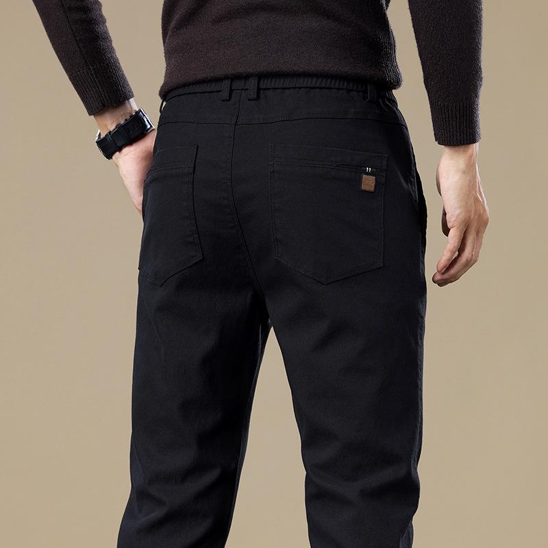 6 typů kávy Černá Šedá Podzimní a zimní Pánské kalhoty s fleecem/Běžné Volitelné Slim fit Rovná nohavice High-end Ležérní kalhoty pro mírně pokročilé