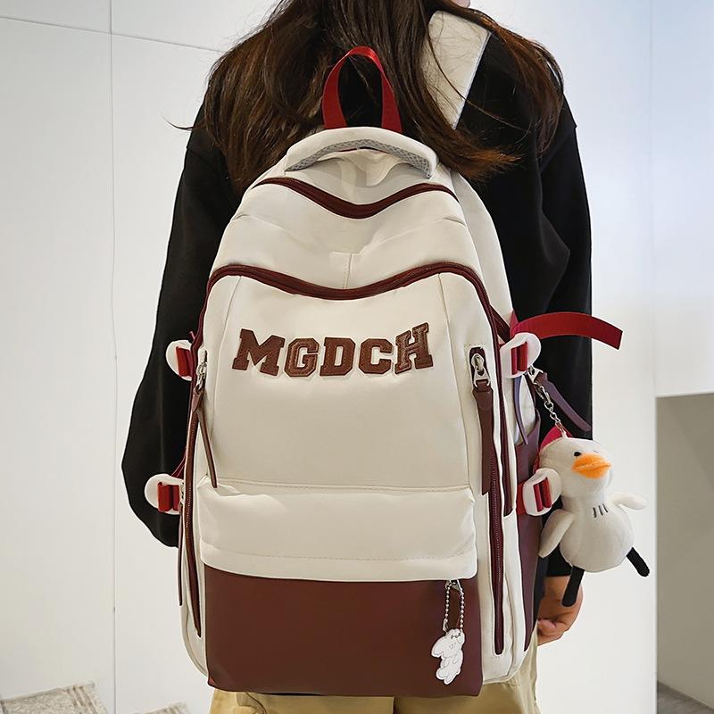 School Bag Children Primary School Girls Burgundy Junior High School Backpack Middle School Student College Student Backpack