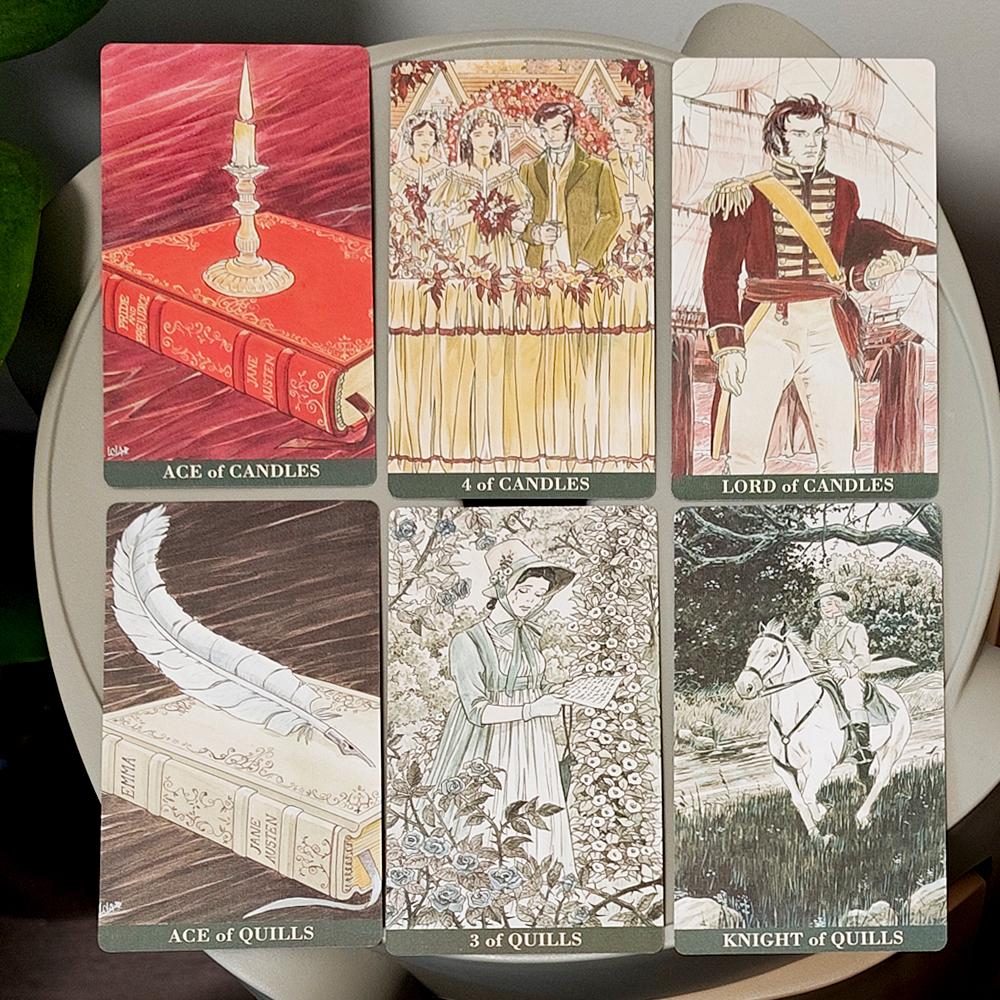 12*7cm Jane Austen Tarot in Rigid Box - A Regency Romance Divination Deck for Literature Lovers, 78-Card Deck