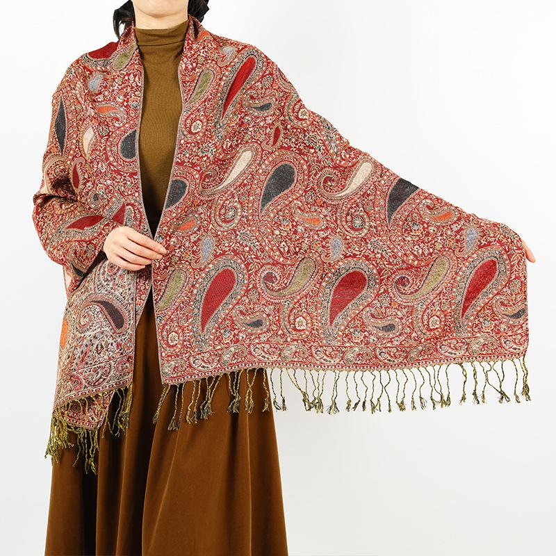 Spring and Autumn Mixed and matched scarf Shawl dual-purpose jacquard small cashew long towel travel photo long towel headscarf