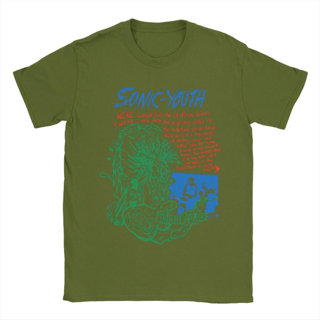Unisex TShirts Sonic Youth  Pixies Band Casual Pure Cotton Tees Short Sleeve  T Shirt O Neck Tops Plus Size