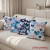 2D Colorful Heart Starry Sky Pattern Pillow Covers Pattern Cushion Cover Suitable For Sofa Bedroom Car Pillow Cover