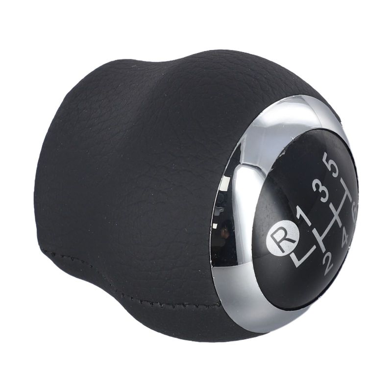 6-Speed Shift Knob 6 Speed Gear Shift Knob Easy tallation Enhanced Look Glossy Black Finish Precise Shifting