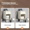 Space-saving Tissue Holder Box Luxury Wall Mounted Double Layer Mess-free Storage Rack Waterproof No-punch Installation Rolling Drawing 360-degree