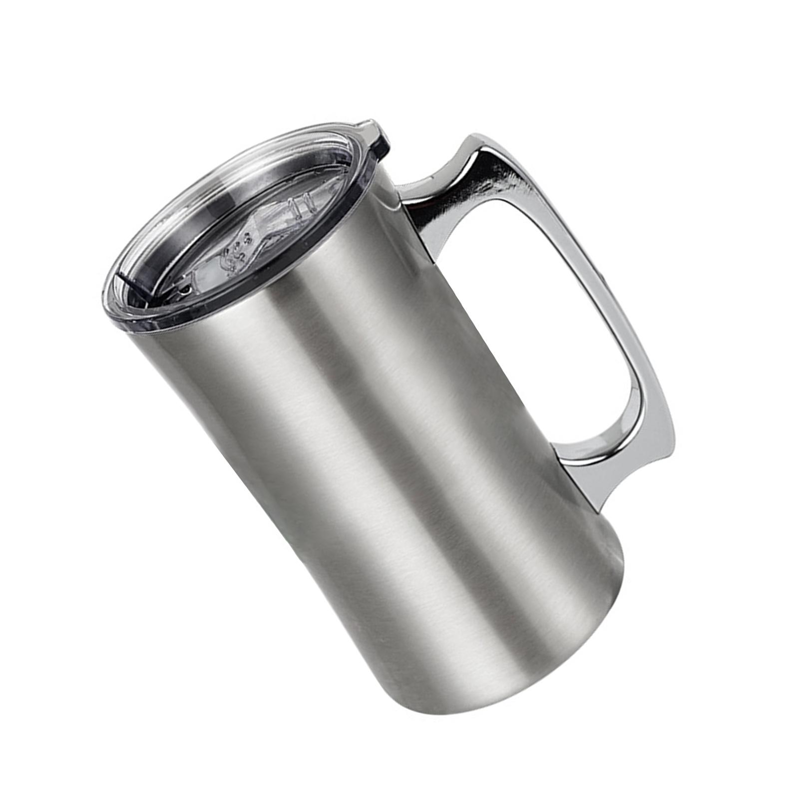 

Кружки для пива из нержавеющей стали с вакуумной изоляцией, термокружки 20 унций с герметичной крышкой для кофе, горячих напитков, холодных напитков