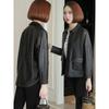 Genuine Leather Clothing Women's Spring and Autumn New Full Vegetable Tanned Sheepskin Lapel Short Loose Large Size Jacket