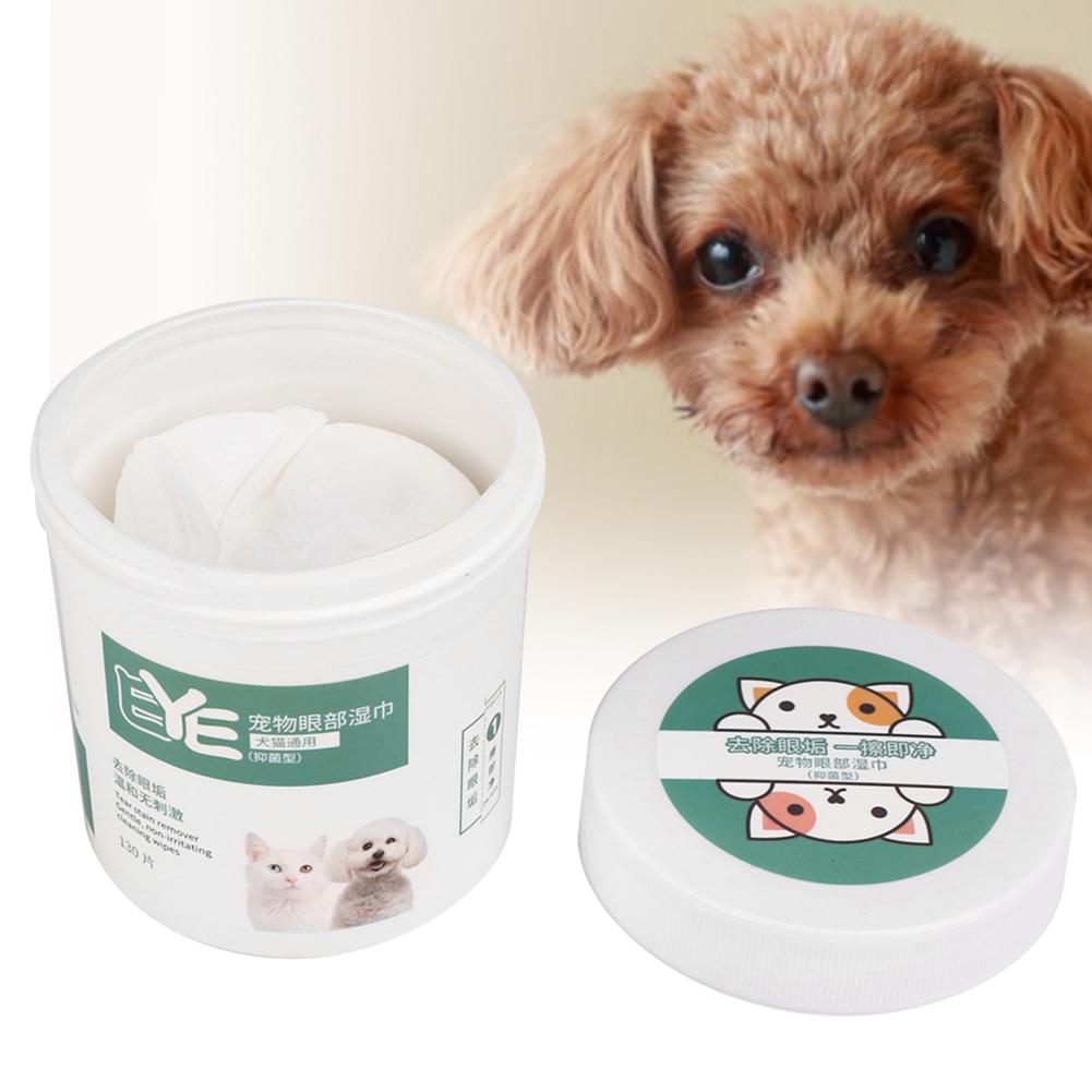 130PCS/Bottle Pet Dogs Special Purpose Tear Remover Wipe Cat Cleaning Eye Cleaner Wet Tissue
