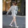 Mokana Women's Stylish Long-Sleeve Sweatshirt & Short Skirt Set MKNJD3012