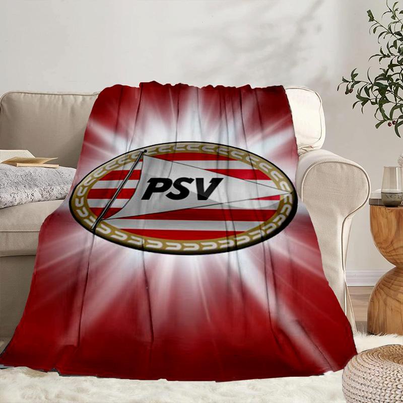 Coperta portatile/morbida con stemma PSV Eindhoven, coperta da letto, adatta per viaggi, campeggio, soggiorni, uffici, divani, regali per tifosi