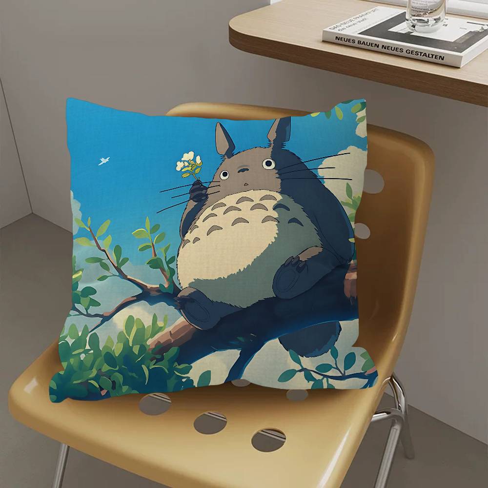 Anime M-My N-Neighbor T-Totors Pillow Cushion Cover Pillowcase Living Room Sofa Home Decor Customized