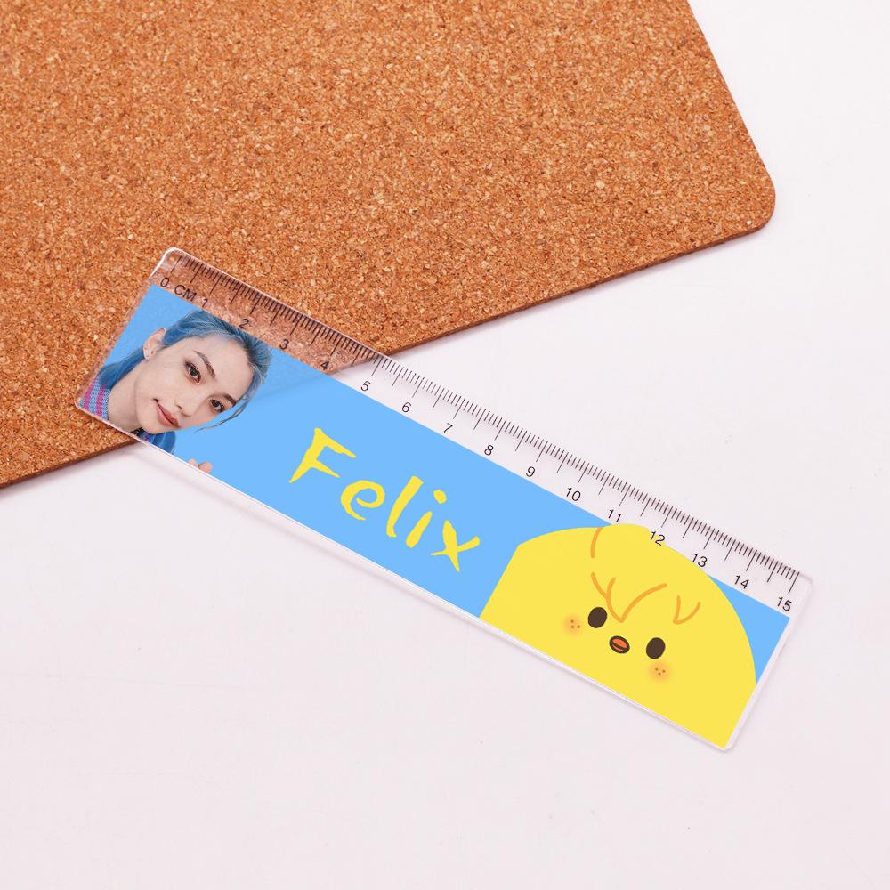 Kpop Star Stray Kids Skzoo Style Peripheral Fang Can Han Zhicheng Li Minhao Simple Ruler Cz03