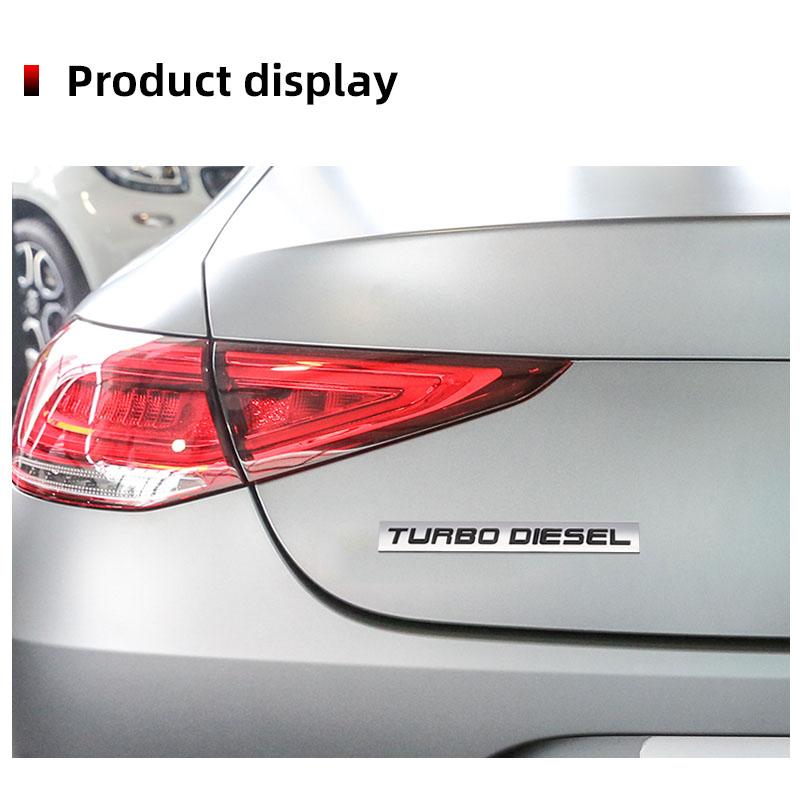 Car Sticker Twin Turbo Diesel Supercharged Turbocharged Logo Metal Emblem Badge Decal for BMW Audi Honda Toyota Jeep Ford Nissan