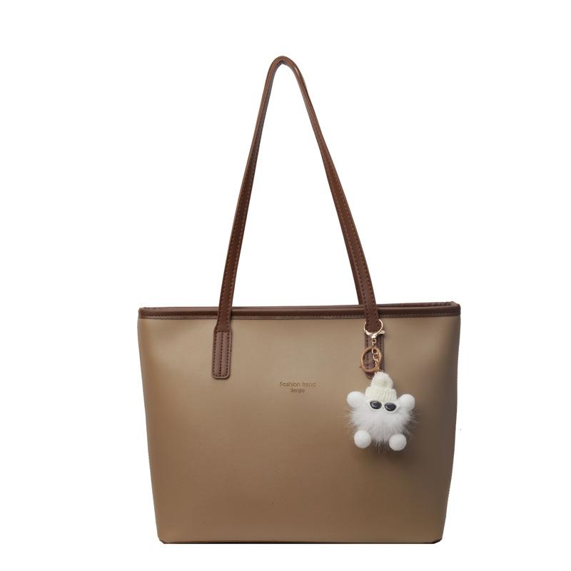 

Сумка-тоут большой вместимости, новая универсальная сумка для поездок, женская модная студенческая сумка через плечо хаки