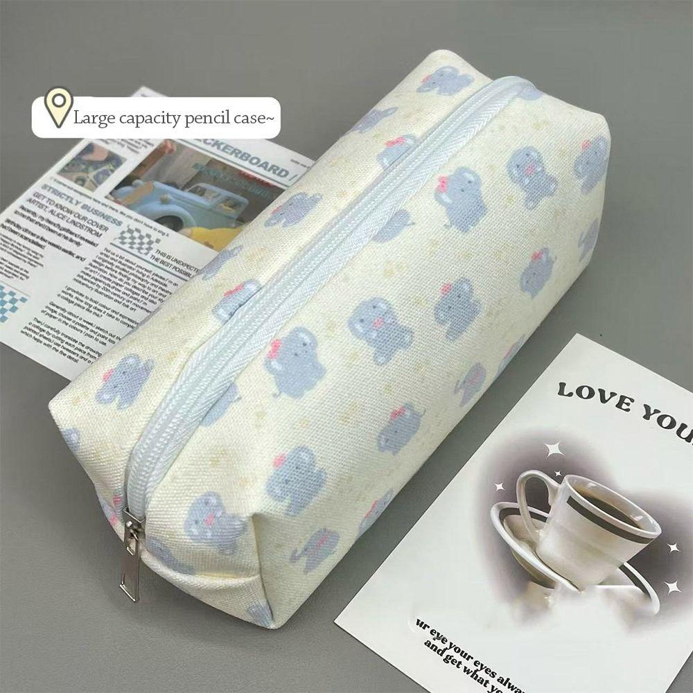 Large Capacity Pen Bag Little Elephant Pencil Case Cute Stationery Organizer  for School Office