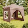 VidaXL Foldable Reception Tent with Walls Camping Gazebo Outdoor Pavilion Garden Gazebo Marquee Patio 93505