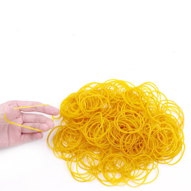 Yellow Rubber Band High ElasticityOffice and Industrial Tensile and High-temperature Resistant Rubber Band Latex Ring 100/200Pcs