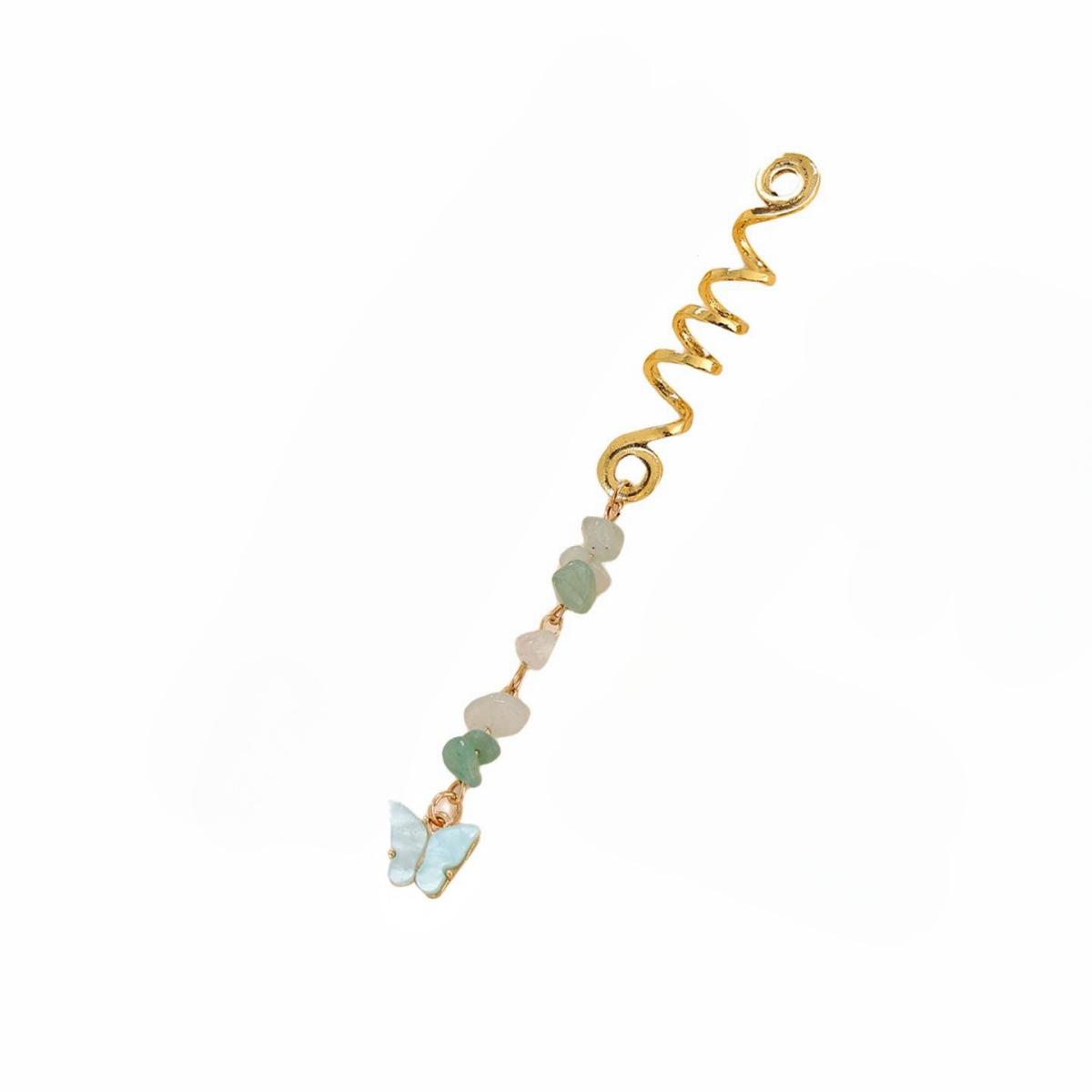 

Индивидуальность преувеличенная коса Шнур для волос Индивидуальный кулон из натурального камня Кольцо для волос Этнический стиль Веревка для головы Дреды Винтажная заколка для волос