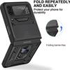 Samsung Z Flip4 Foldable Magnetic Bracket Case with Push-Window and Anti-Drop Protection