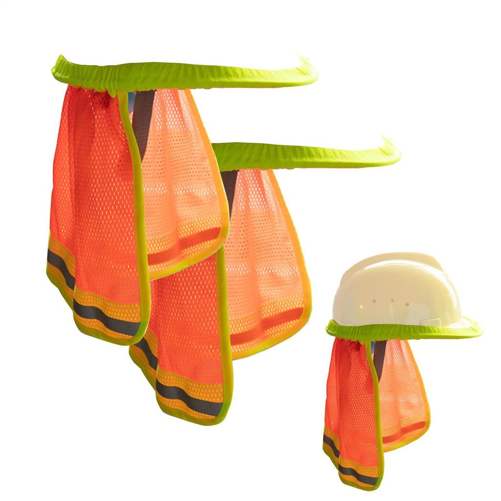 2X UV Curtain Reflective Neck Protector Sunscreen Construction Site Construction Engineering Labour Safety Helmet Sunshade Cover