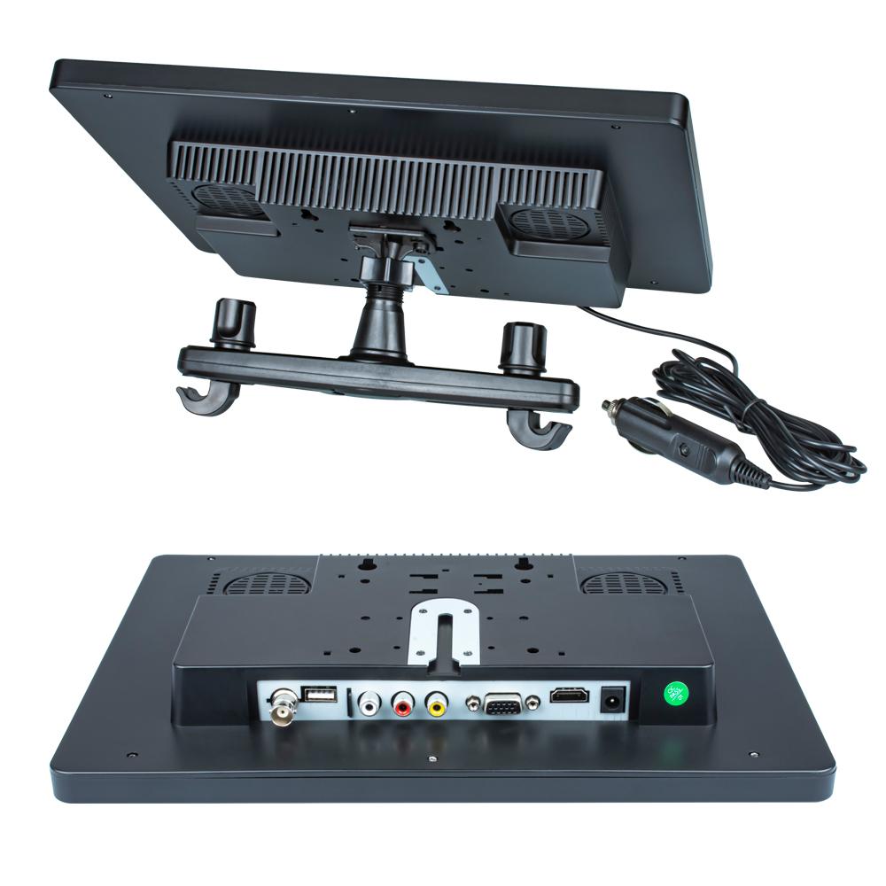 13,3 tums IPS-skärm Bil Nackstöd MP5 Videospelare 2K 1920*1080 Skärm Elektroniskt Album AV HDMI VGA BNC Ingång 2*2W Högtalare