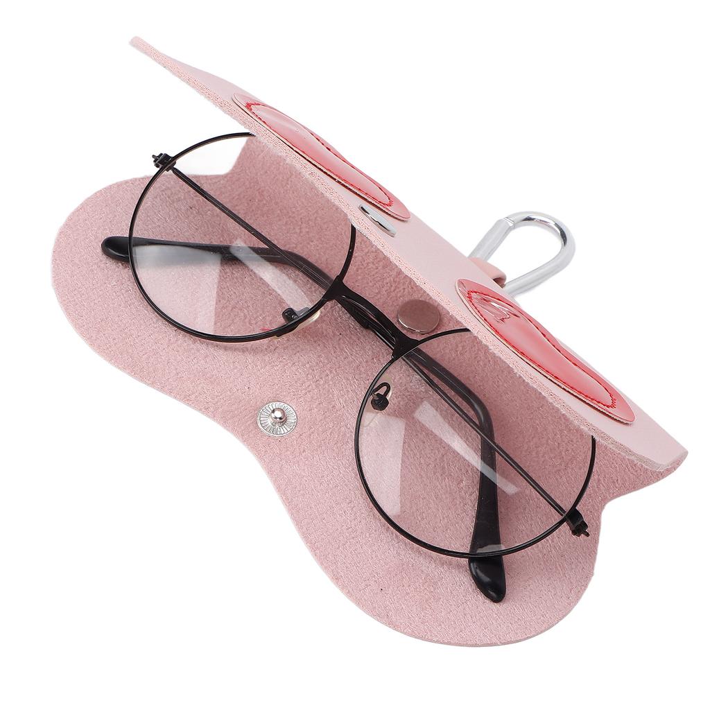 Glasses Bag Cute Fashion Pink Red Love Pattern Portable Glasses Storage Decoration Bag