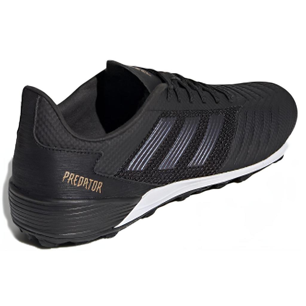 Adidas Predator 19.3 L Round Toe Lace-Up TF (Rubber Studs) Hard Ground Artificial Turf Non-Slip Durable Soccer Shoes Men Soccer Shoes Black EF0400