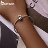 Bamoer Genuine 925 Sterling Silver Flower & Bird Charms Grain Rain Pendant Fit Women Snake Bracelet & Bangle Spring Jewelry Gift