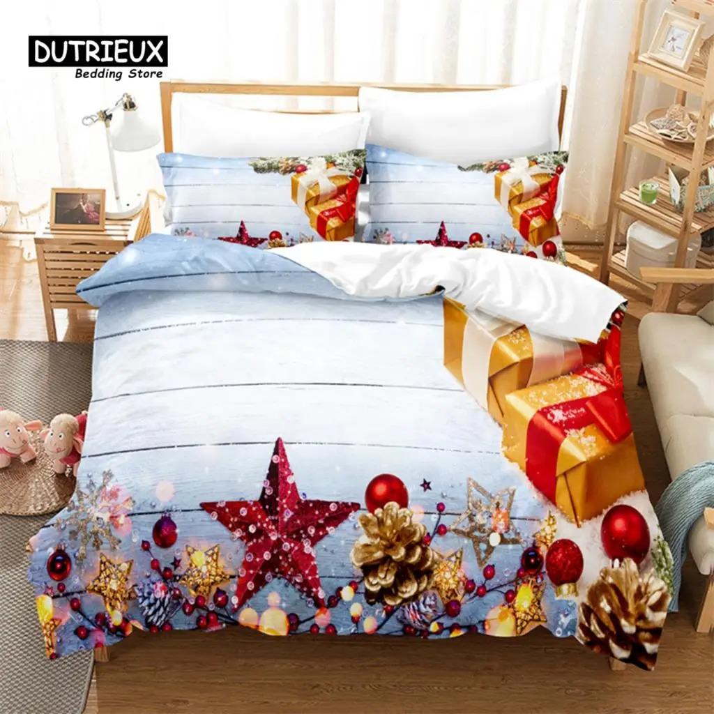Set di biancheria da letto Merry Christmas Set copripiumino per bambini Copripiumino alla moda Copripiumino per bambini e bambine Copripiumino natalizio Set di biancheria da letto