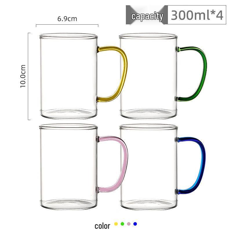 ZISIZ High Borosilicate Glass Cup with Handle