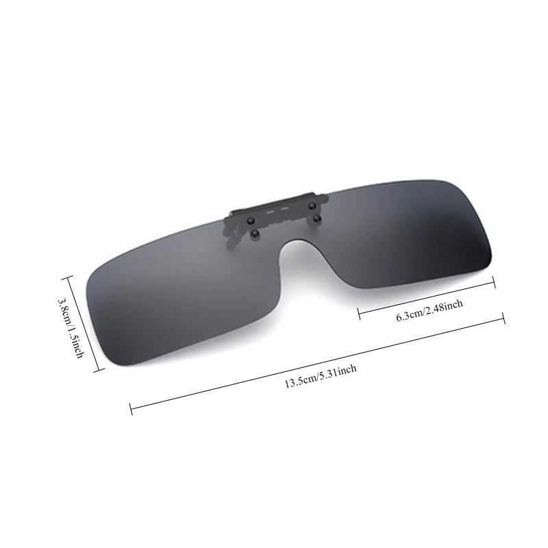 Nicht polarisierte Flip-Up Quadratische Clip-on Herren Damen Sonnenbrille Integration Nachtfahrt Outdoor-Sport Brille
