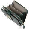 LASIEM [Full Genuine Leather X Two-Tone] Women's Bifold Wallet, Mini Wallet, Genuine Leather, Small Wallet, Compact Mini Wallet, Moss Green X Sand
