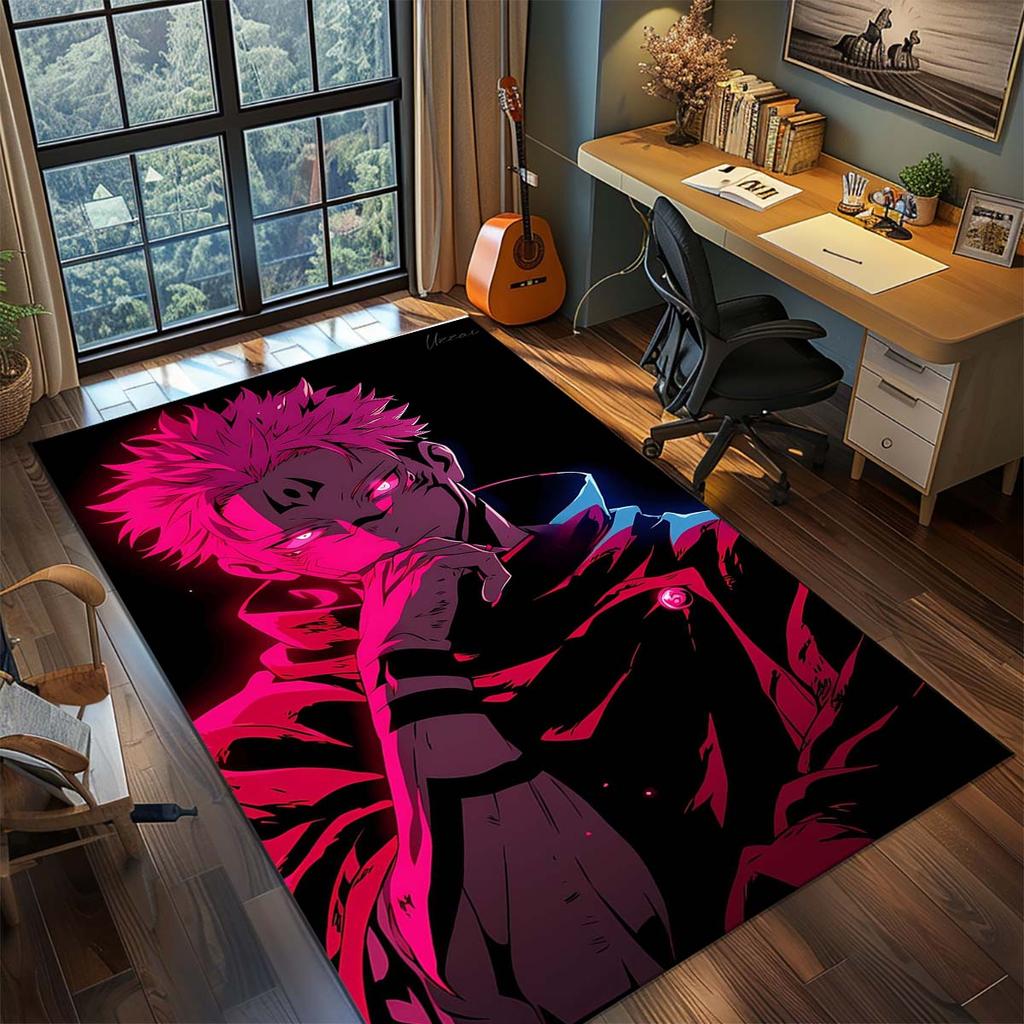 Jujutsu Kaisen Polyester Carpet Rug Non Slip Durable Floor Mat Anime Living Room Bedroom -QJY