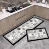 Stylish Non-Slip Kitchen Floor Mats: Dirt-Resistant, Water-Absorbing, Oil-Absorbing, Long Combination Set