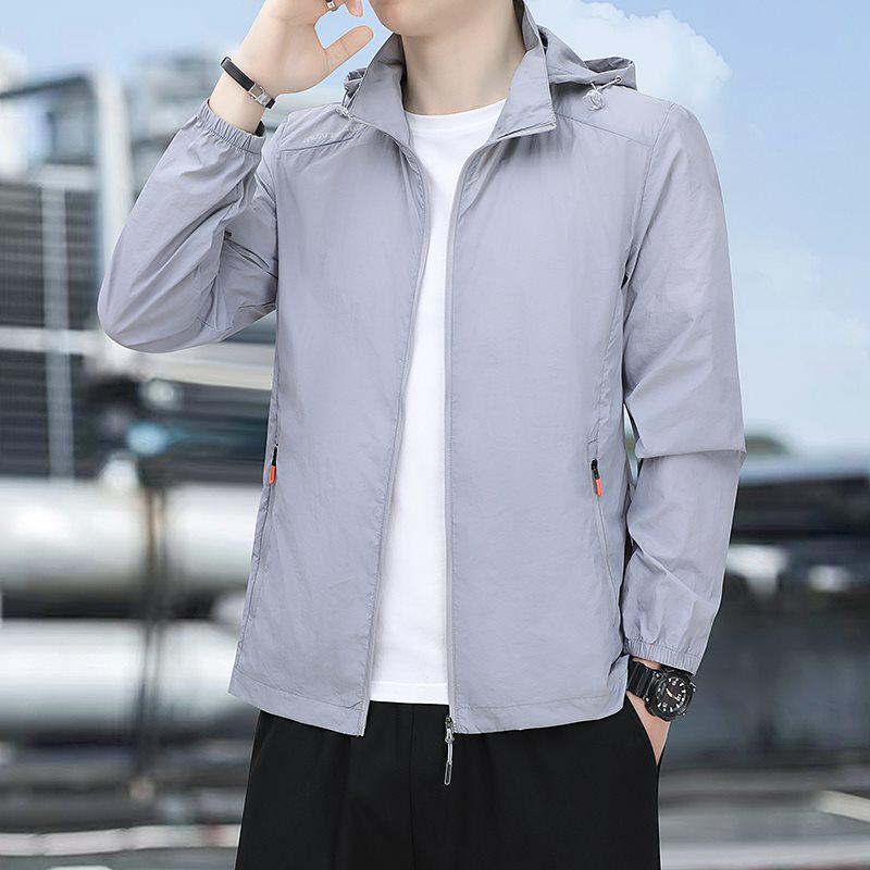 Herren Ultra-Dünne Schnelltrocknende Atmungsaktive Jacke - UV-Schutz Eis Seide Sport Oberteil