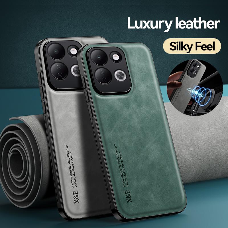 KEYSION Luxury Retro PU Leather Phone Case for Redmi 17 5G Soft Silicone+PC Shockproof Phone Cover for Xiaomi Redmi 17 4G 5G