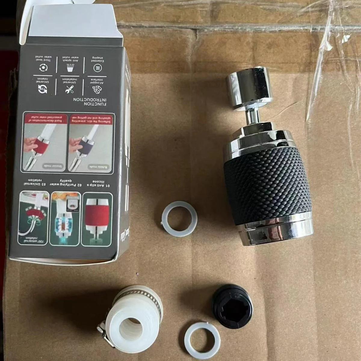 

Универсальный кран с вращающимся на 360 градусов краном-фильтром, 3-режимным наконечником, кран-бампер, антиразбрызгиватель, экономайзер, кухонные принадлежности