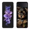 Yorkshire Terrier Dog Phone Case For Samsung Z Flip 7 6 5G Galaxy Z Flip 5 4 3 Black Hard Cell Cover Luxury PC Shell Coque