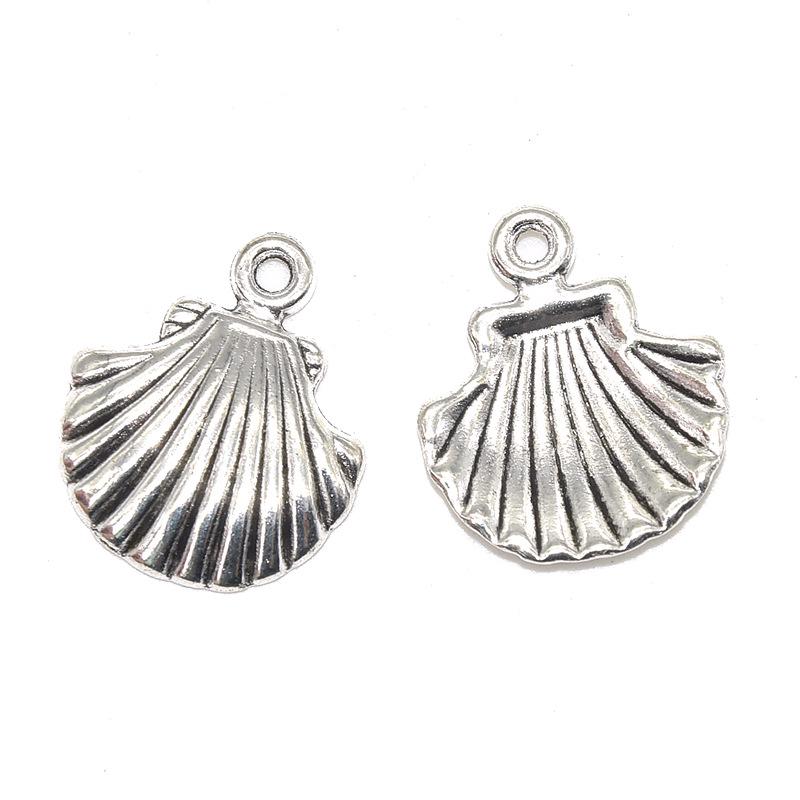 Set de 18 bijuterii din aliaj cu design de viață marină, realizate manual: Pandantive din scoici și scoici pentru brățări, coliere și cercei