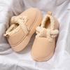 Cotton slippers bag heel women's winter home non-slip thick bottom stepping on shit feeling fashionable velvet warm cotton shoes outer wear